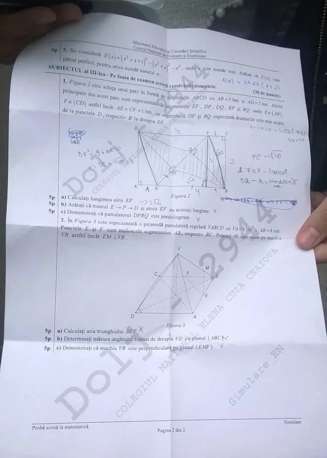 Foto Matematica le-a dat bătăi de cap elevilor de-a opta