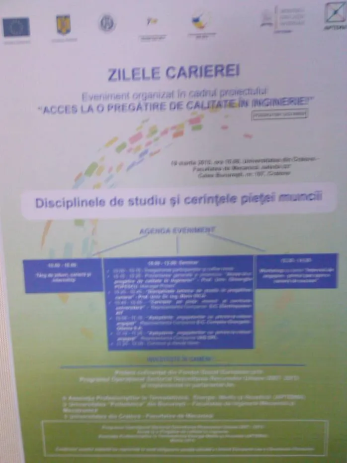 Foto „Zilele carierei” pentru studenţii de la mecanică