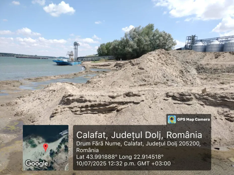 Foto 75.000 lei amendă pentru lucrări ilegale pe Dunăre, la Calafat