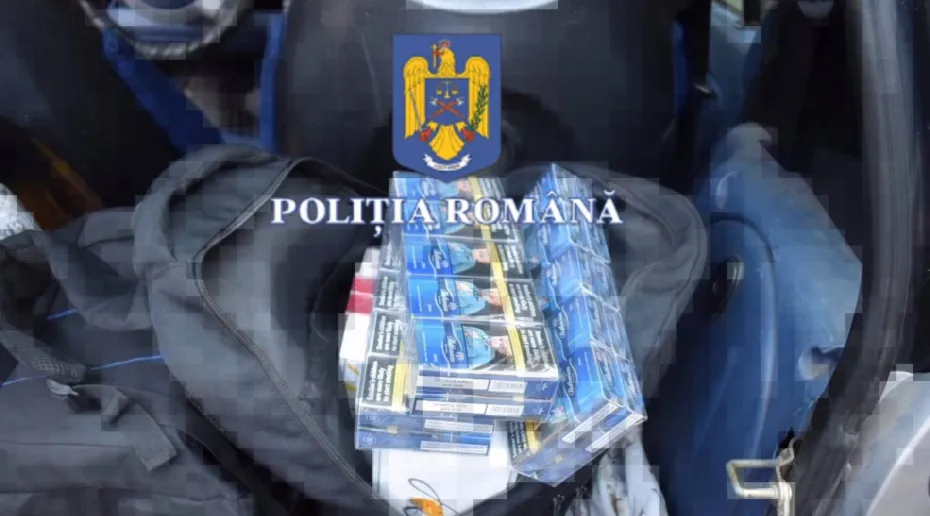 Foto Țigarete fără timbru fiscal, descoperite la un agent economic din Craiova. Mașina a fost confiscată