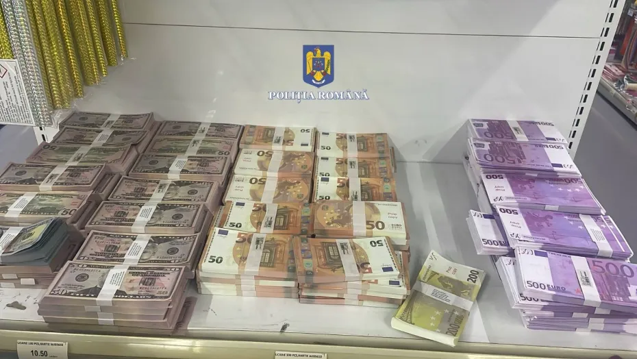Foto Descoperire uriașă de bani falși la Drobeta Turnu Severin. Peste 3,8 milioane euro și dolari