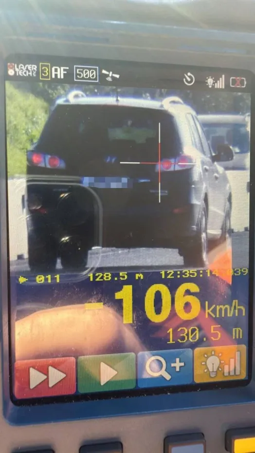 Foto Polițiștii rutieri au verificat peste 160 de persoane pe DN 6. Viteze extreme în localitate