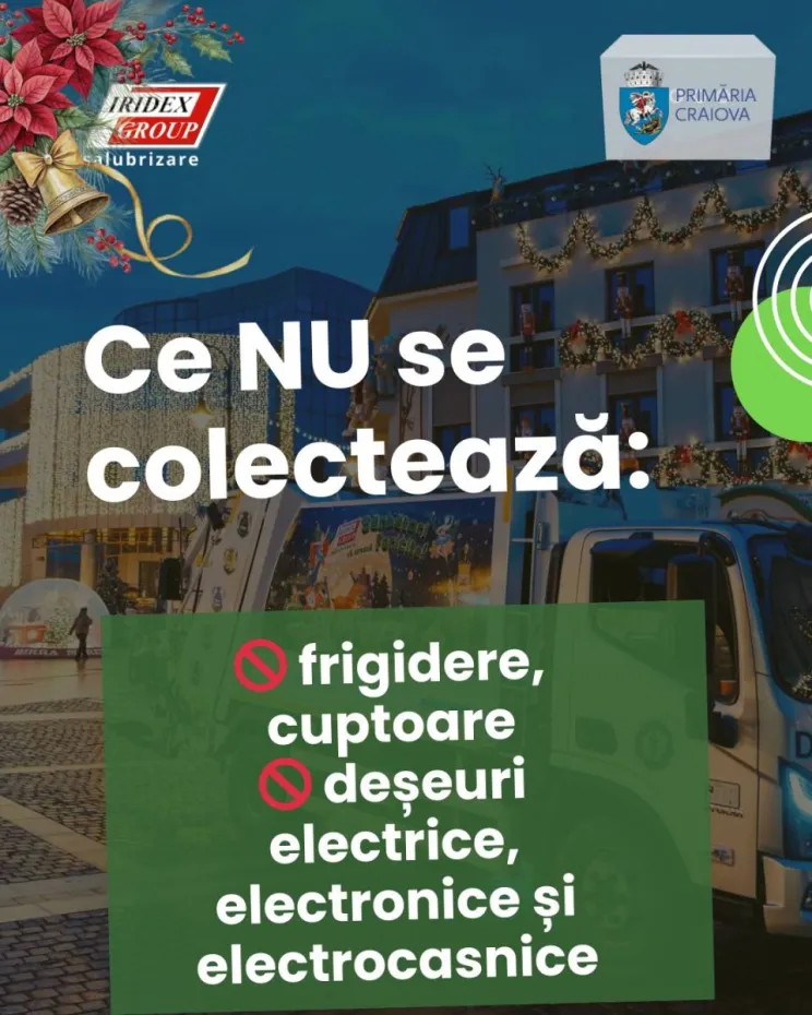 Foto Craiovenii pot scăpa de deșeurile voluminoase în luna decembrie