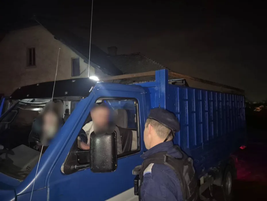 Foto DOLJ: Transport de lemne fără acte, depistat de jandarmi la Filiași