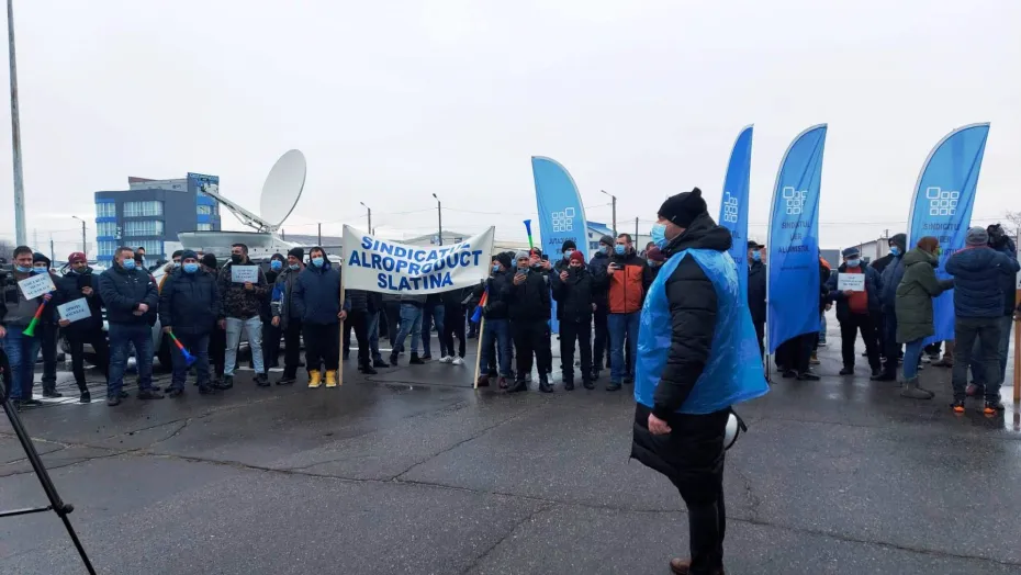 Foto FOTO | Protest la ALRO Slatina. „Vrem să muncim, dar n-o să mai avem unde”