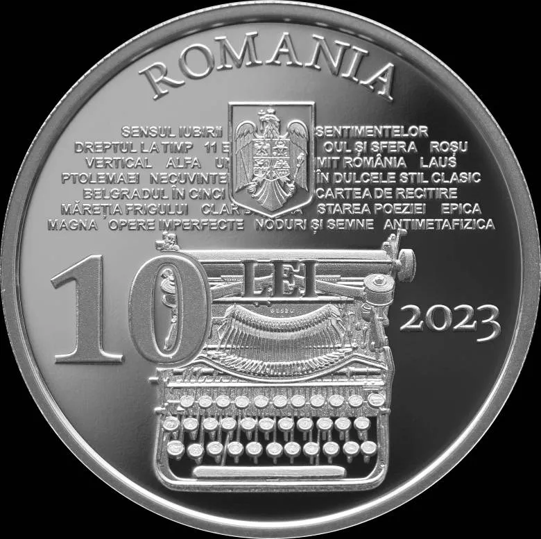 Foto BNR lansează o monedă din argint cu tema 90 de ani de la nașterea lui Nichita Stănescu