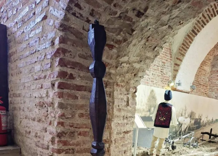 Foto Străjerii prispei oltenești. 67 de stâlpi vechi de peste un secol la Casa Băniei