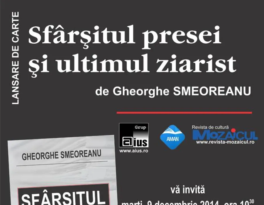 Foto «Sfârşitul presei şi ultimul ziarist»