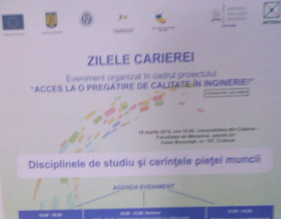 Foto „Zilele carierei” pentru studenţii de la mecanică