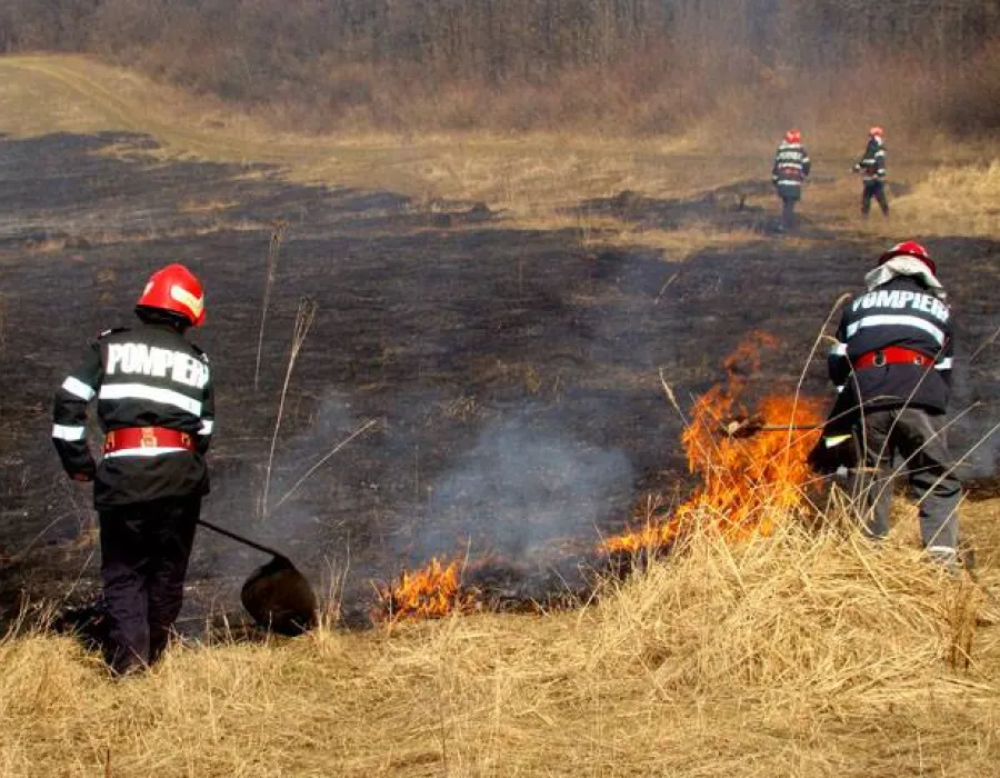 Foto Au început incendiile de vegetaţie uscată