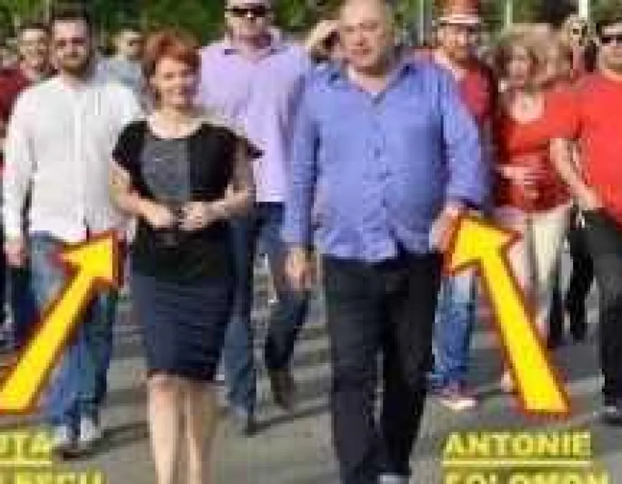 Foto Olguţa Vasilescu a ieşit la plimbare electorală alături de Antonie Solomon