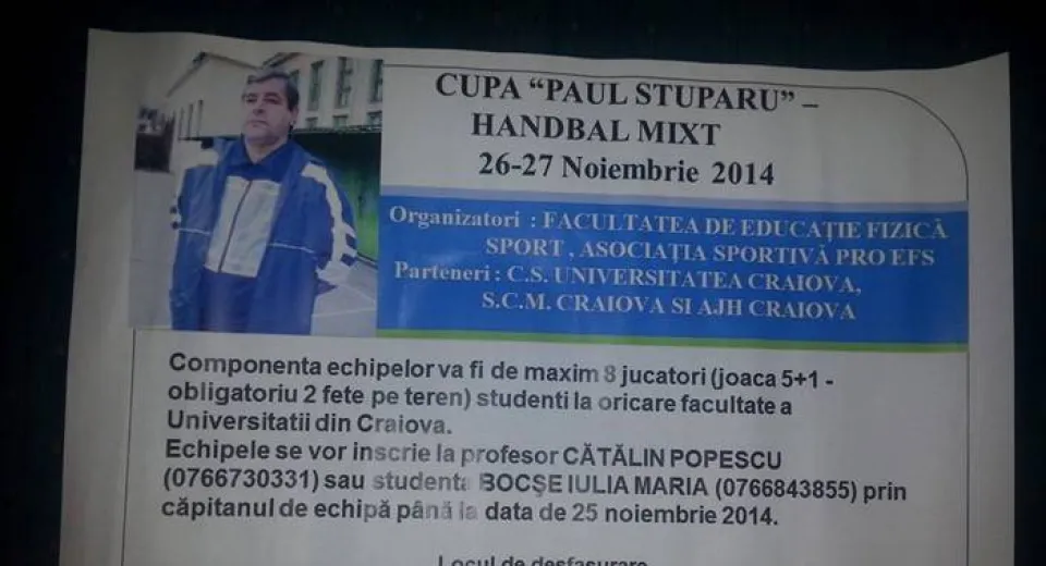 Foto FEFS Craiova invită studenţii  la handbal