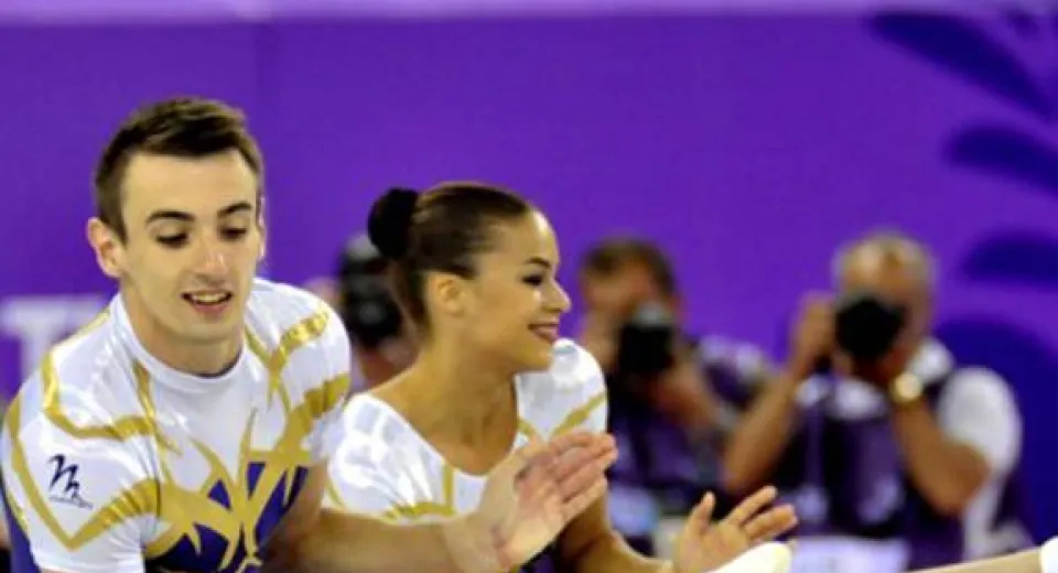 Foto ARGINT pentru România la gimnastică aerobică la BAKU 2015