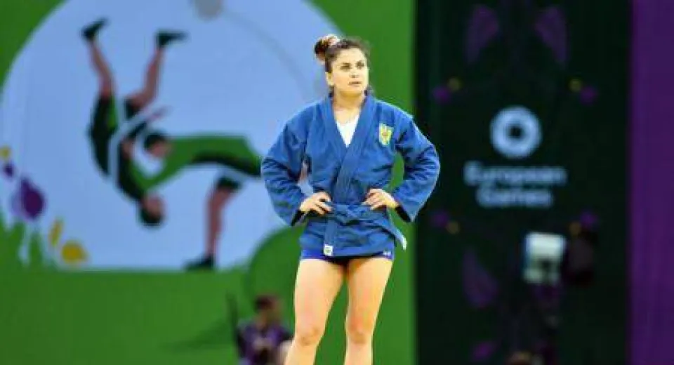 Foto Jocurile Europene Baku 2015: Daniela Hondiu (cat. 60 kg) a cucerit bronzul la sambo