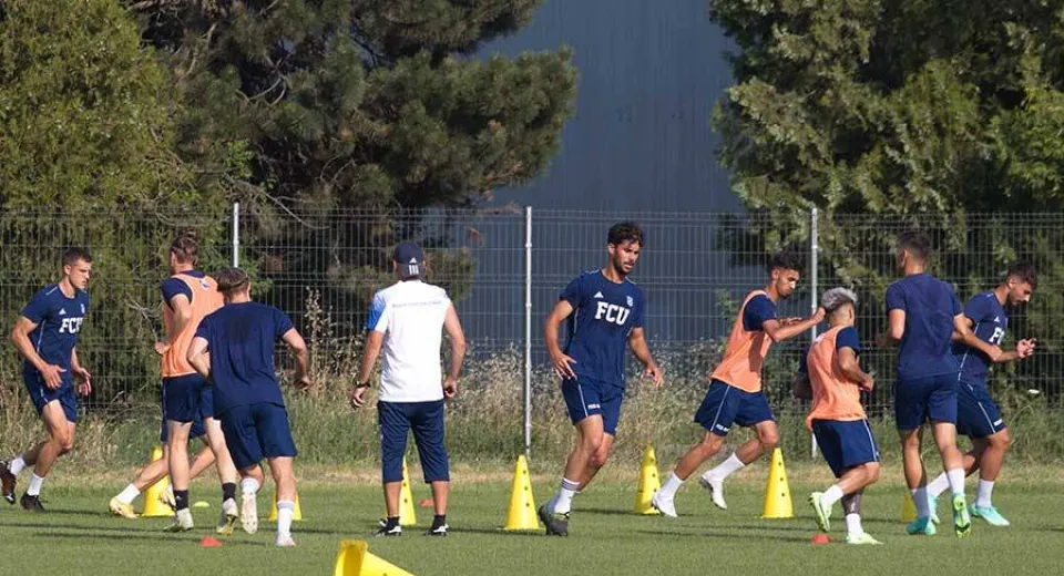 Foto EXCLUSIV. Alb-albaștrii s-au antrenat din nou în Bănie. Cavanda nu a fost oprit la FCU!