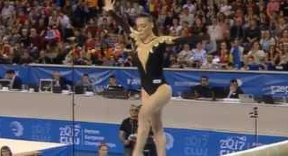 Foto Cătălina Ponor, campioană europeană la bârnă, la Cluj: Larisa Iordache a obținut bronzul