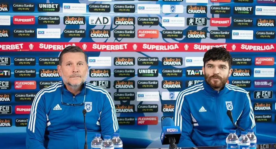 Foto Nicolo Napoli și Aurelian Chițu, ultimele impresii înainte de rejucarea partidei Sepsi-FC Universitatea Craiova