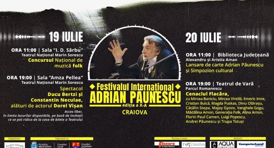 Foto Festivalul Adrian Păunescu, pe 19 și 20 iulie, la Craiova 