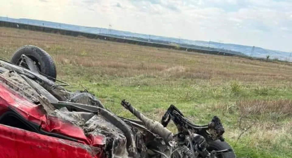 Foto GORJ: Grav accident de circulație la Țânțăreni. A intervenit elicopterul SMURD
 