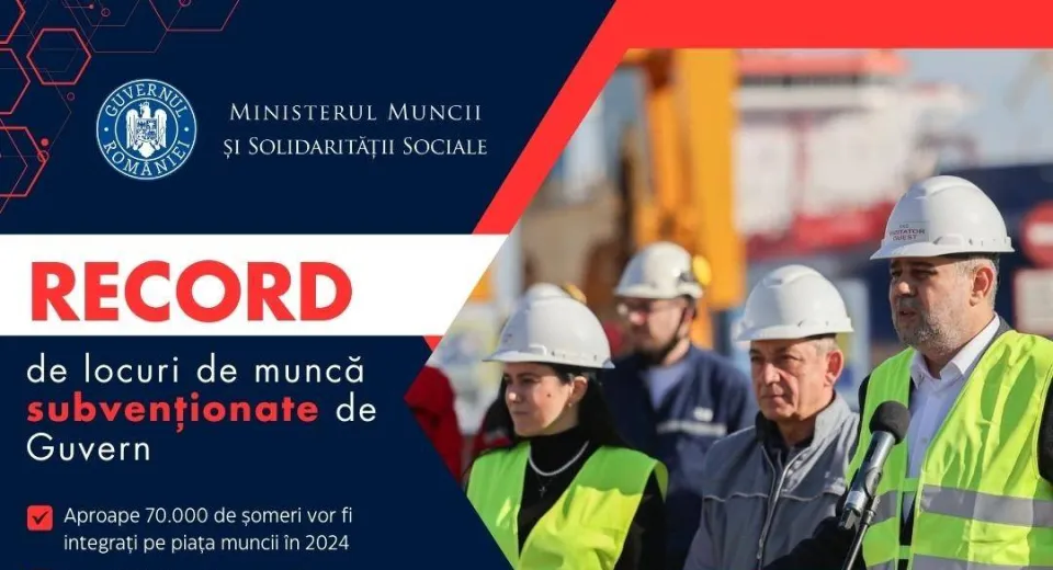 Foto MMSS: număr record de job-uri subvenționate de Guvern pentru integrarea șomerilor pe piața muncii