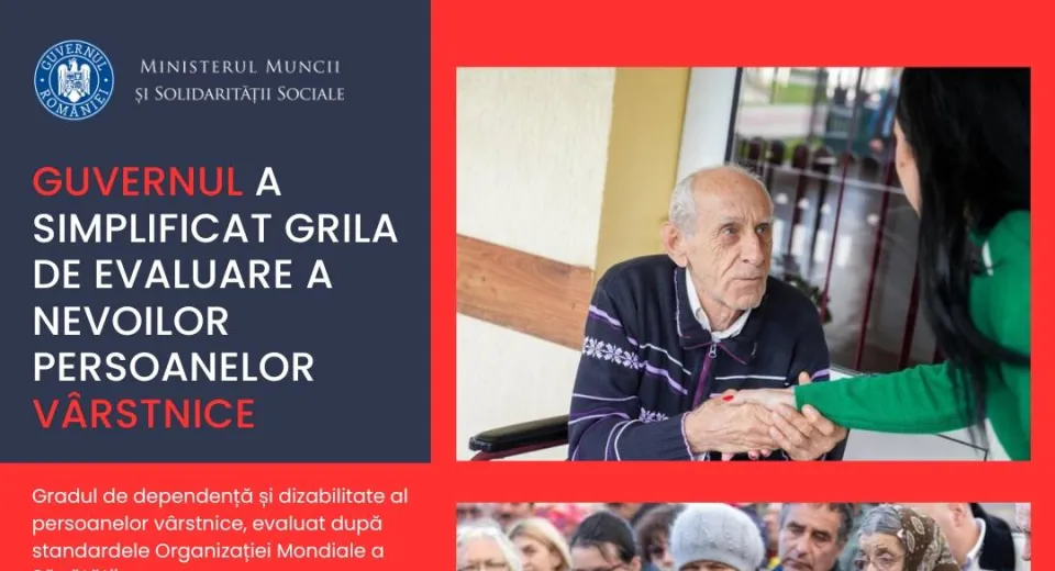 Foto Grila națională de evaluare a nevoilor persoanelor vârstnice, revizuită după 24 de ani