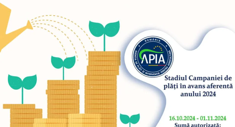 Foto APIA a autorizat plata în avans pentru fermierii români în valoare de peste 601 milioane de euro în Campania 2024