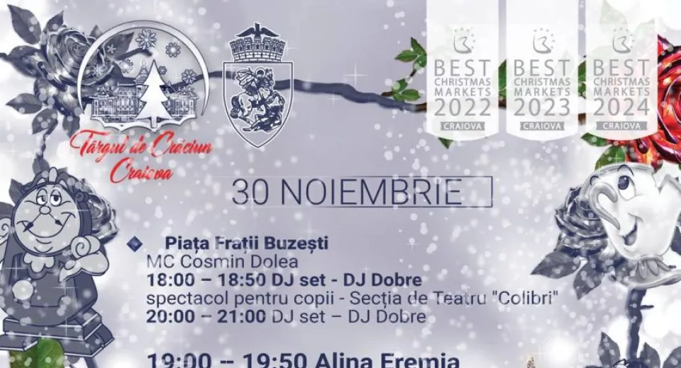 Foto Alina Eremia la Târgul de Crăciun de la Craiova 