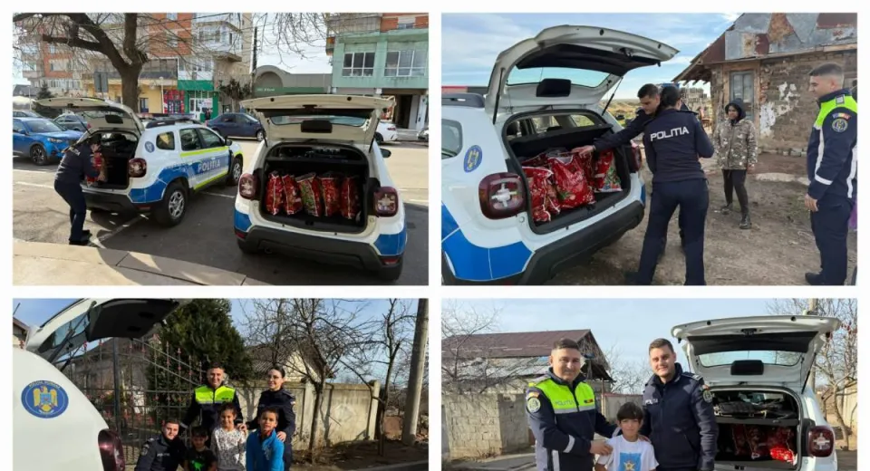 Foto Polițiștii doljeni au fost spiridușii lui Moș Crăciun 