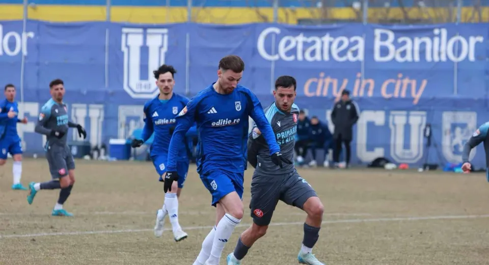 Foto Înfrângere în meciul amical din Bănie. FCU 1948-CSM Slatina, scor 1-2