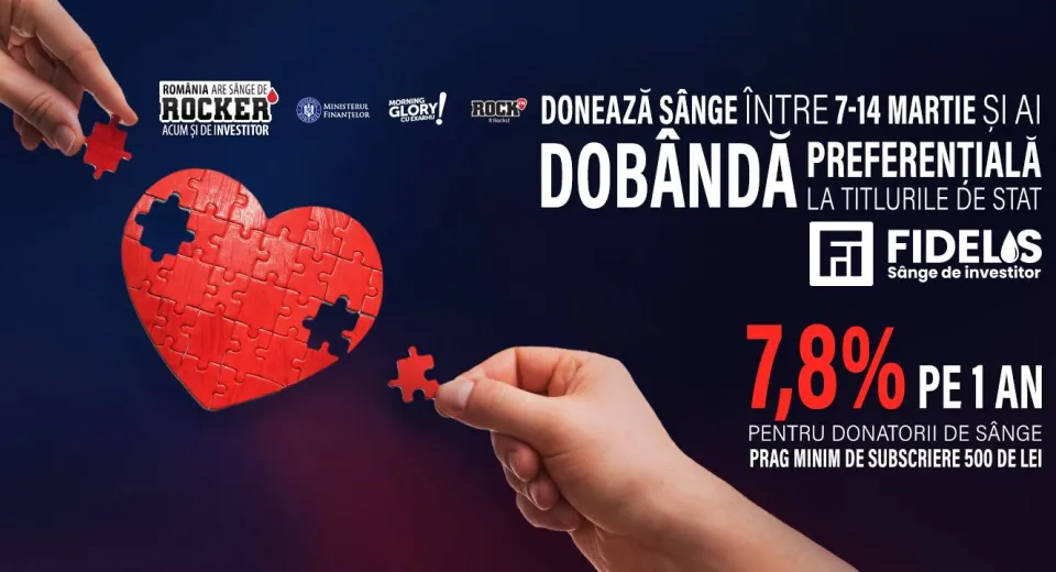 Foto FIDELIS martie 2025: dobândă de 7,8% pentru donatorii de sânge