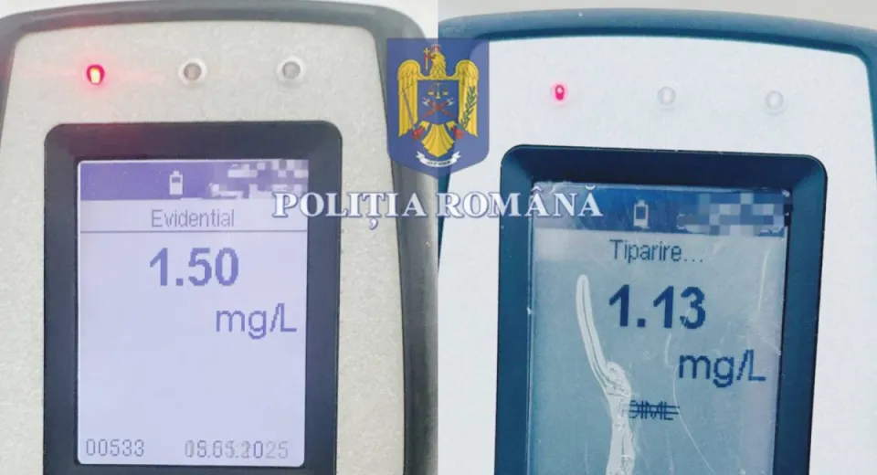 Foto Doi șoferi prinși băuți la volan în Dolj. Alcooltestul a indicat peste 1,50 mg/l