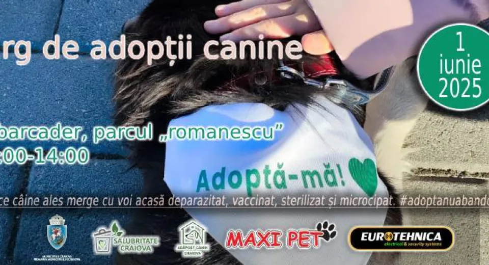 Foto Un prieten pentru o viață: Târg de adopții canine organizat de Salubritate Craiova