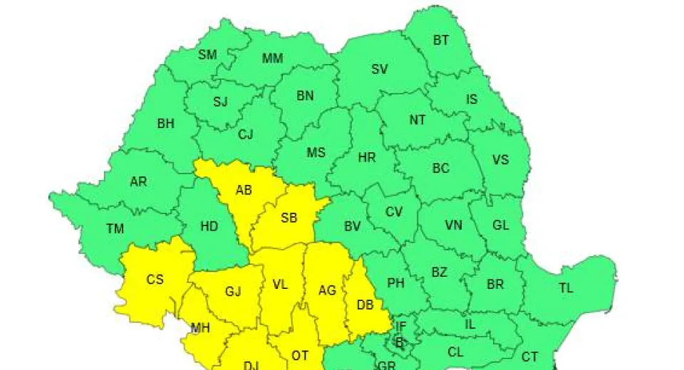 Foto ANM a emis o atenționare Cod Galben de căldură