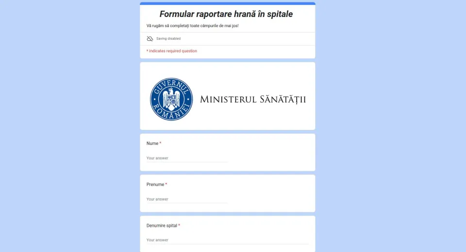 Foto Nemulțumit de mâncarea din spital? Acum poți trimite sesizarea direct la Minister