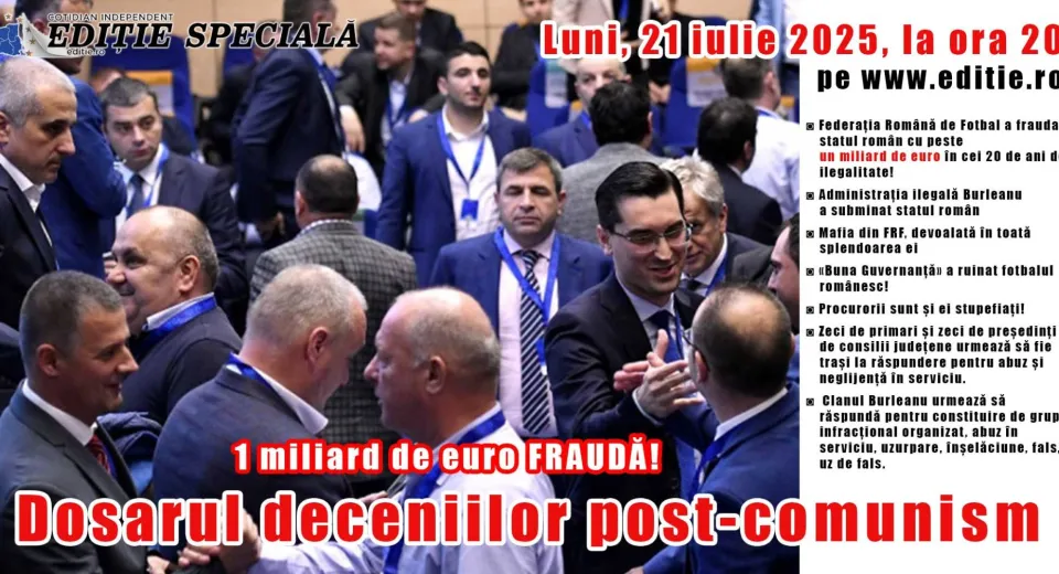 Foto LUNI, la ORA 20: Dosarul deceniilor post-comunism