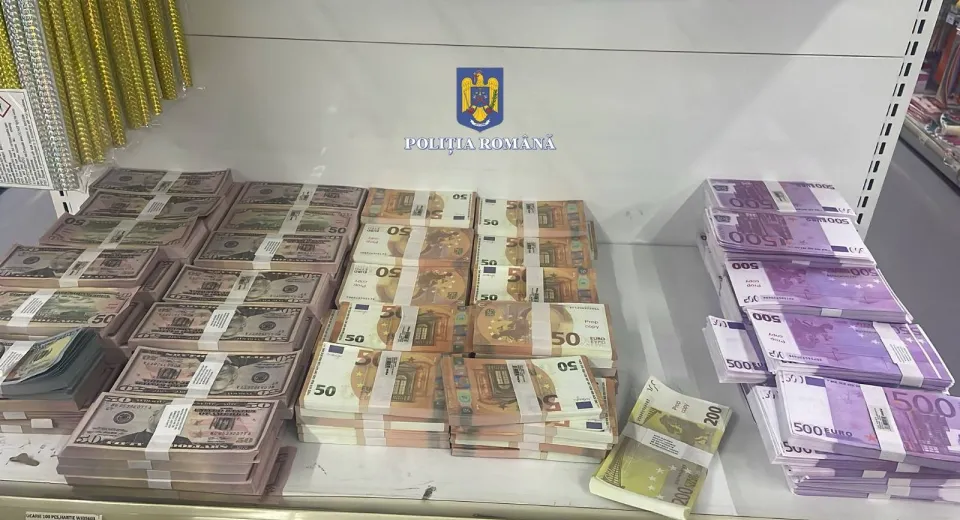 Foto Descoperire uriașă de bani falși la Drobeta Turnu Severin. Peste 3,8 milioane euro și dolari