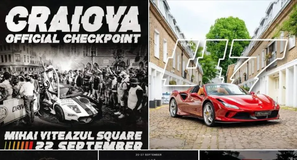 Foto Raliul Gumball 3000 face senzație la Craiova. Sute de vedete internaționale și mașini de milioane