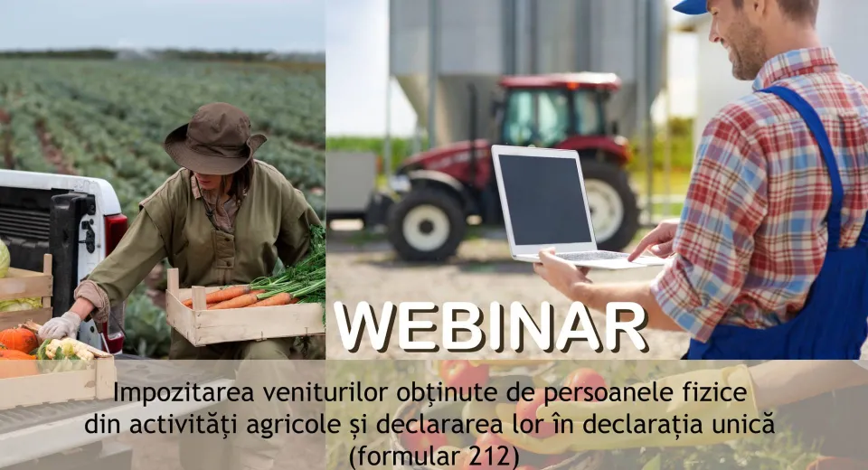Foto ANAF organizează pe 17 septembrie un webinar despre impozitarea veniturilor agricole