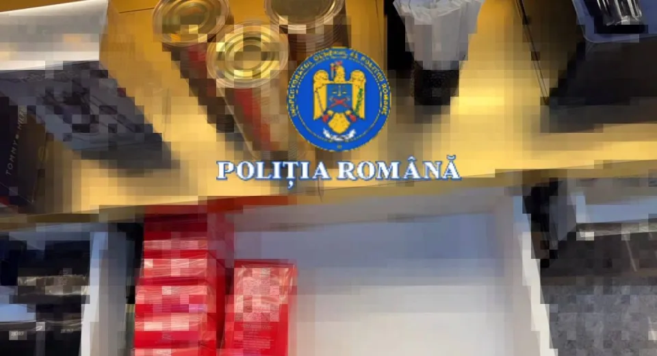 Foto Acțiune a Poliției Economice în Craiova. Patru infracțiuni constatate și sute de produse confiscate