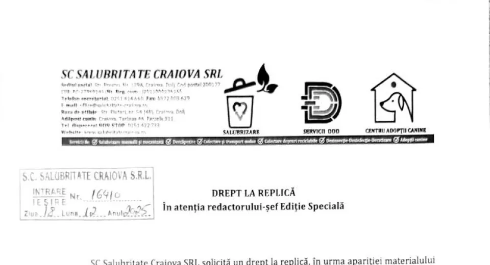 Foto Drept la replică la articolul “Adăpostul canin de la Breasta, acuzat că eutanasiază câinii rezervați pentru adopție“