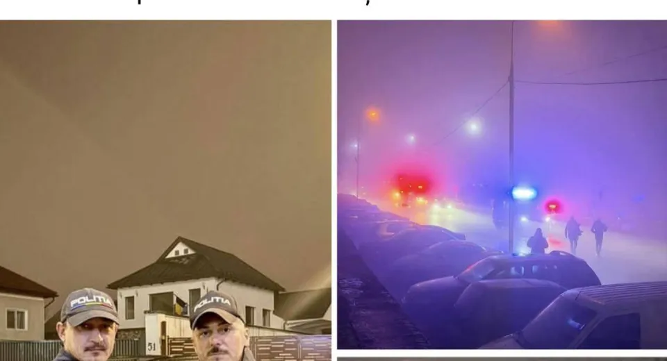 Foto Mașină ajunsă în albia Jiului, femeie salvată de doi polițiști din Târgu Jiu