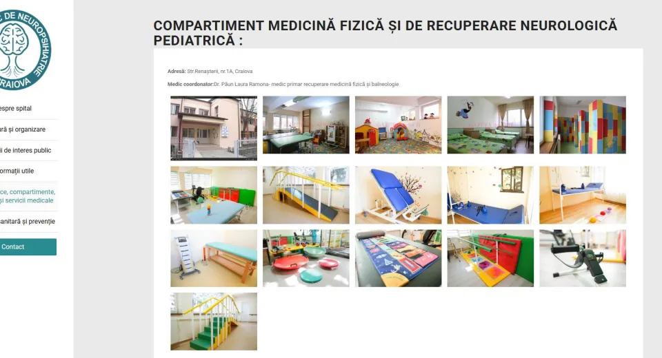 Foto Desființarea Compartimentului de Recuperare Neurologică Pediatrică. Cum au fost redistribuite paturile și personalul medical 