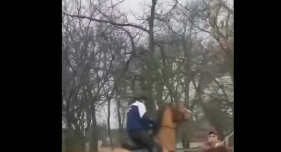 Foto Scandal la Hipodrom Craiova: Bărbat anchetat după ce a lovit un cal