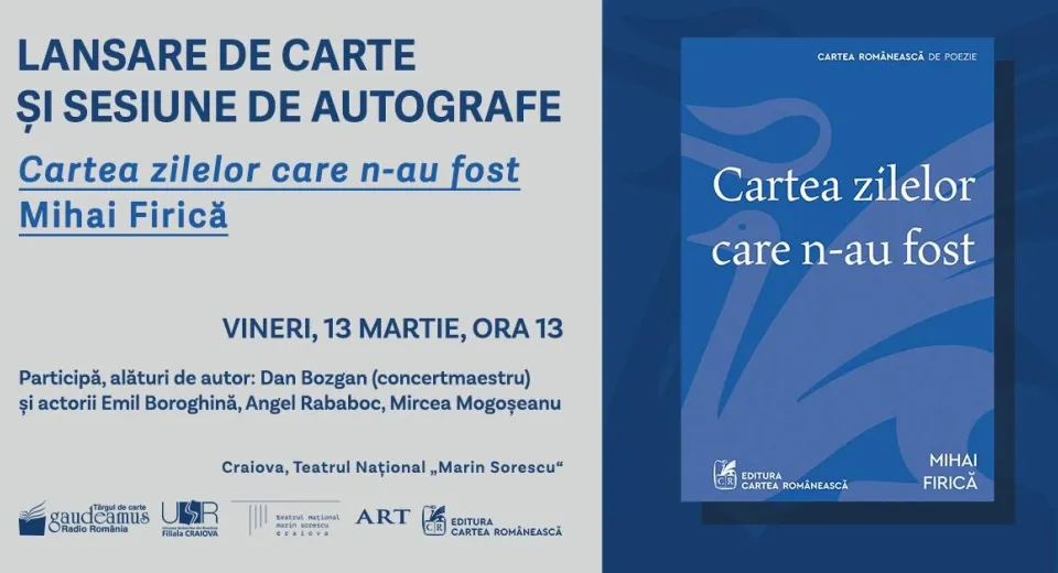 Foto „Cartea zilelor care n-au fost“ de Mihai Firică, lansată la Târgul de Carte Gaudeamus Craiova

