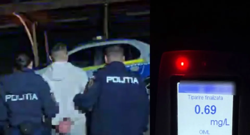 Foto DOLJ: Bărbat reținut după ce a încălcat ordinul de protecție și a fost prins băut la volan 