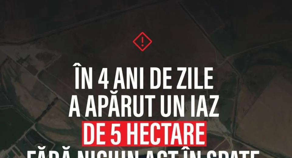 Foto Balastiere ilegale în Olt, vizibile din satelit: „Crater de 5 hectare săpat în 4 ani, fără acte”