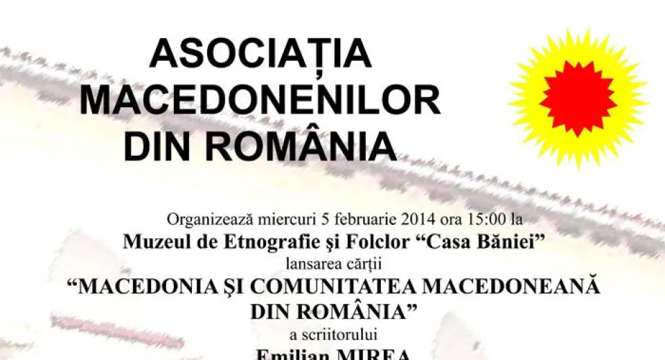 Foto «MACEDONIA ŞI COMUNITATEA MACEDONEANĂ DIN ROMÂNIA»