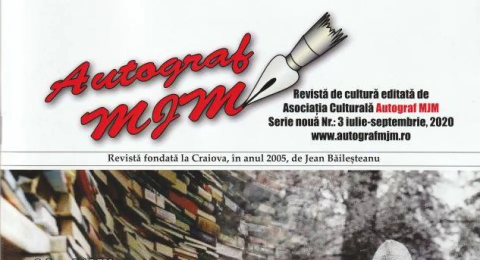 Foto Revista „Autograf MJM”/ iulie-septembrie 2020