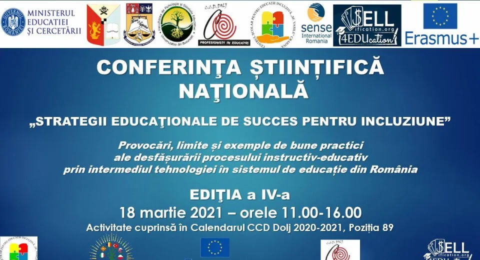 Foto Conferința Științifică Națională „Strategii educaționale de succes pentru incluziune”, organizată de Centrul „Sf. Vasile” Craiova 