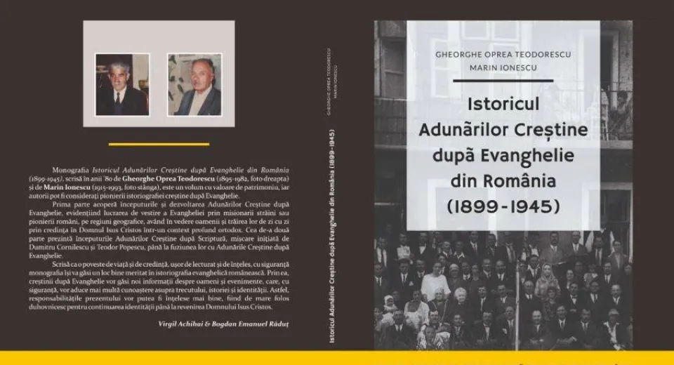 Foto „Istoricul Adunărilor Creştine după Evanghelie din România (1899-1945)”
